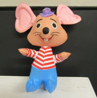 Vintage Dime Store Topo Gigio Inflatable Blow Up Toy 14 Inches Hong Kong