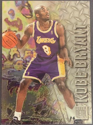 1996 - 1997 Fleer Metal Kobe Bryant Rookie Card Rc 181 Lakers Basketball