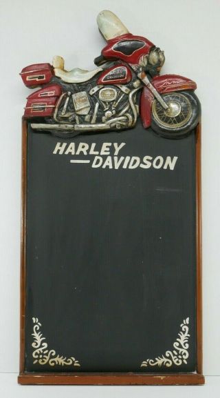 Harley Davidson Wooden Sign Chalkboard Bar Pub Retro Wall Decor Touring Bike