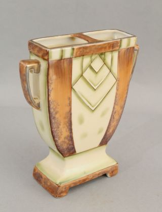 Antique Japanese Art Deco Noritake Morimura Hand Painted Porcelain Vase