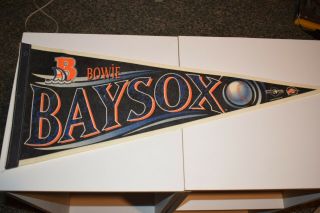 Vintage Bowie Bay Sox Minor League Baseball Pennant Baysox 1990 