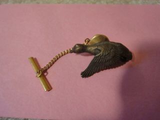 Vintage Ducks Unlimited,  Brass Mallard Lapel Pin.  Collectible Hunting Club Pin.