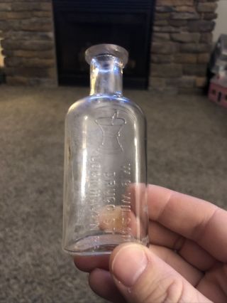 Vintage W B Wilson Medicine Cure Not Poison Bottle Lock Haven Pa