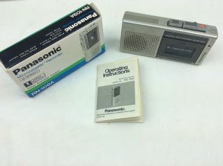 Vintage Boxed Panasonic Rn - 109a 2 Speed Voice Activated Micro Cassette Recorder