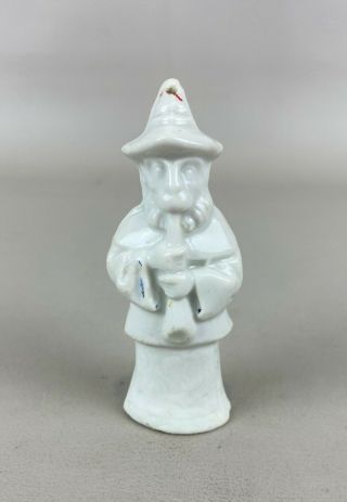 Antique Staffordshire Pottery Man W/ Instrument Figural Whistle