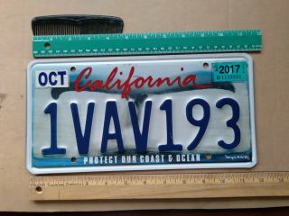 License Plate,  California,  Specialty: Whale 