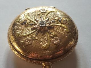 Antique Tri Colored Gold Filled Pocket Watch Hunters Case W/ Jewel - Case Only