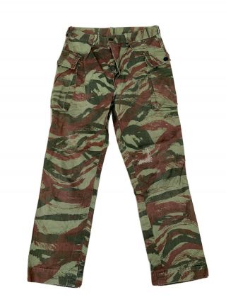 Vtg Vietnam War French Lizard Camo Field Trousers Pants.  Lizard Camouflage.