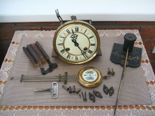 Antique / Very Early Gustav Becker Vienna Wall Clock Movement / Workings Only