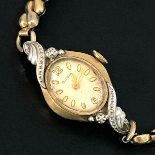 Vintage Ladies Bulova M0 Watch 10k Rgp Diamonds Swiss 1960 1960s 17 Jewels 6ce