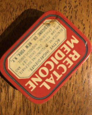 Vintage Medicine Tin Rectal Medicone 2
