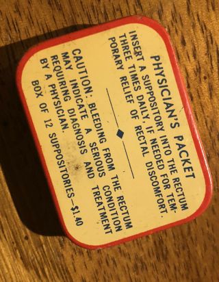 Vintage Medicine Tin Rectal Medicone 3