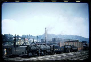 Osld Railroad Slide N&w 2040 Steam 2 - 8 - 8 - 2 Bluefield Wv 9/1/57 Rbk