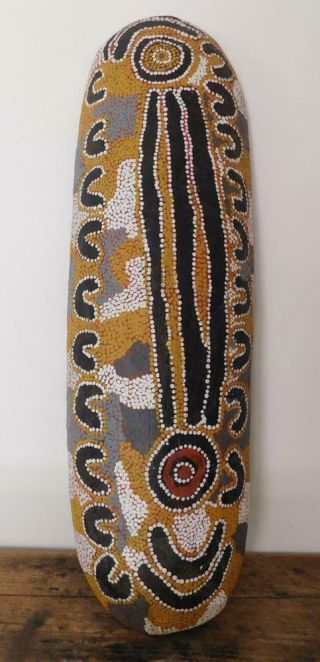 Auc5 Central Australian Aboriginal Shield Wall Hanging Yuenduma Nt
