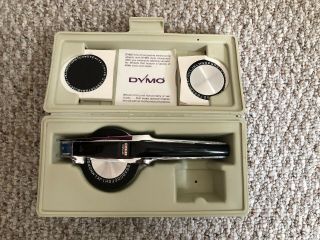Vintage Dymo System Deluxe Tapewriter Kit Label Maker