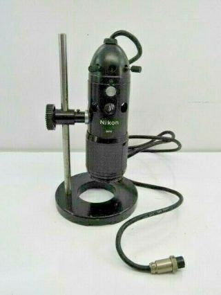 Vintage Nikon Microscope Laboratory Light Source W/reticle 8490 Optic Japan Nr