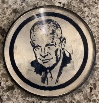 Vintage Dwight Ike Eisenhower Flasher Halogram Pin Pinback Button
