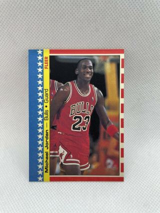 1987 Fleer Basketball Sticker 2 Michael Jordan Chicago Bulls