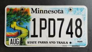 Minnesota License Plate Critical Habitat State Parks Trails No Tabs 1pd748 Alum