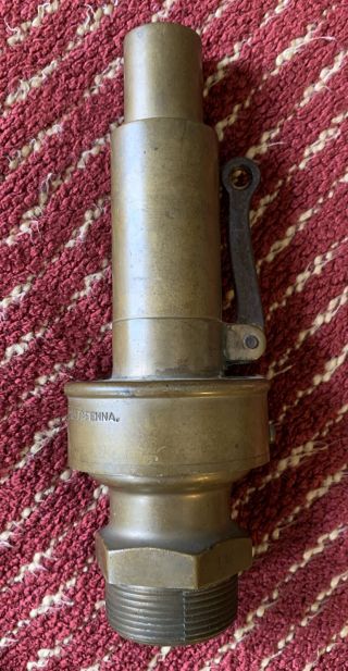 Antique J.  E.  Lonergan Co.  Train Steam Engine Brass Pressure Relief Valve/whistle