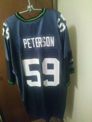 Vintage Julian Peterson Signed Seattle Seahawks Nfl Football Jersey Mens Xl