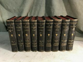 Beacon Lights Of History Antique Leather Bound Books Shabby Chic Interior Design