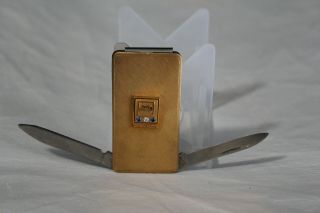 Rare Vintage Money Clip Knife Gm Fisher Body Plant Gr Diamond Service Award 1980