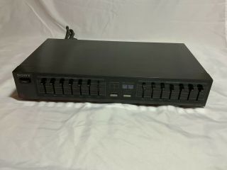 Sony SEQ - 120 Graphic Equalizer Vintage Home Audio Stereo Deck Retro Powers On 2