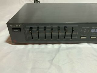 Sony SEQ - 120 Graphic Equalizer Vintage Home Audio Stereo Deck Retro Powers On 3