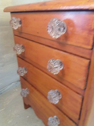 Antique Miniature Pine Chest of Drawers 2