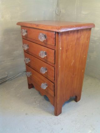 Antique Miniature Pine Chest of Drawers 3