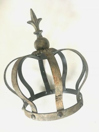 Vintage Metal Crown Decorative Topcap Architectural Mystery