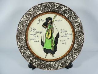 Antique Art Deco Royal Doulton Proverbs Display Plate Hope Springs Eternal D3391