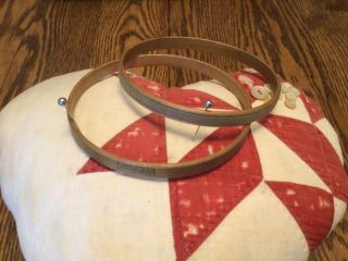 Vintage Duchess Wood Embroidery Hoop 5” Felt Lined Round 3