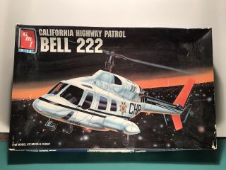 Vintage 1991 Amt/ertl1/48 California Highway Patrol Bell 222 Helicopter,  Complete