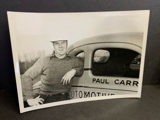 Vintage 5x7 Midget Race Car Photo,  Autograph Paul J.  Carr,  Brookline Ma,  20
