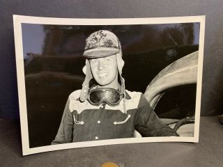 Vintage 5x7 " Midget Race Car Photo,  Autograph Carroll Sleeper,  Brookline Ma,  18