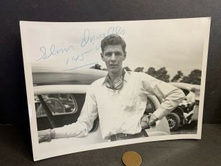 Vintage 5x7 " Midget Race Car Photo,  Autograph Slim Ingalls,  Brookline Ma,  13