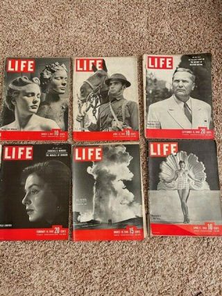 Vintage And Complete Life Magazines From The 1940s