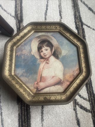 Vintage Sunshine Biscuit Octagon Tin Bremont Portrait Fast Ship Find Look