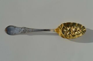 Antique Sterling Silver Serving Spoon 3d Pineapple/apple George W.  Shiebler & Co