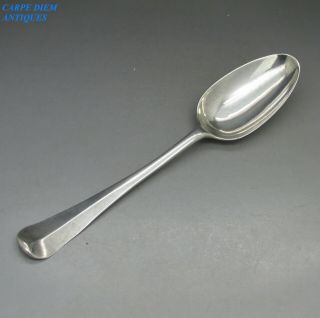 Georgian George Ii Solid Sterling Silver Hanoverian Table Spoon J.  K London 1740