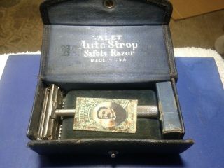 Vintage Valet Autostrop Safety Razor Travel Set Includes 1 Razor Blade