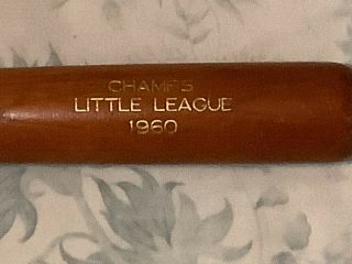 Vintage Hanna Batrite Mini Bat - Athen,  Ga - 1960 Little League Champs - 18 "