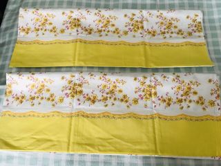 Vintage Pillowcases White With Yellow/pink Flowers 21/30