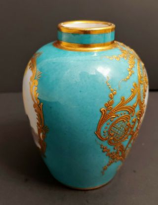 WOW Antique Sevres Porcelain Hand Painted Vase Signed & Marked 2