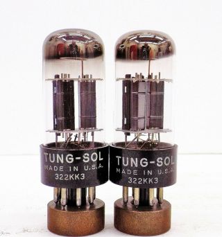 A Vintage Tung Sol 6sn7gtb Vacuum Tubes W/matching Codes