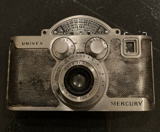 Univex Mercury Camera W/35mm F3.  5 Tricor Lens And Leather Case - Vintage