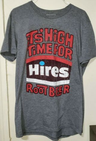 Vintage 90s Its High Time For A Hires Root Beer T - Shirt Mens Large