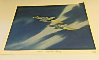 Douglas Navy F4d Skyray R.  G.  Smith Vintage Art Print 11 " X 14 "